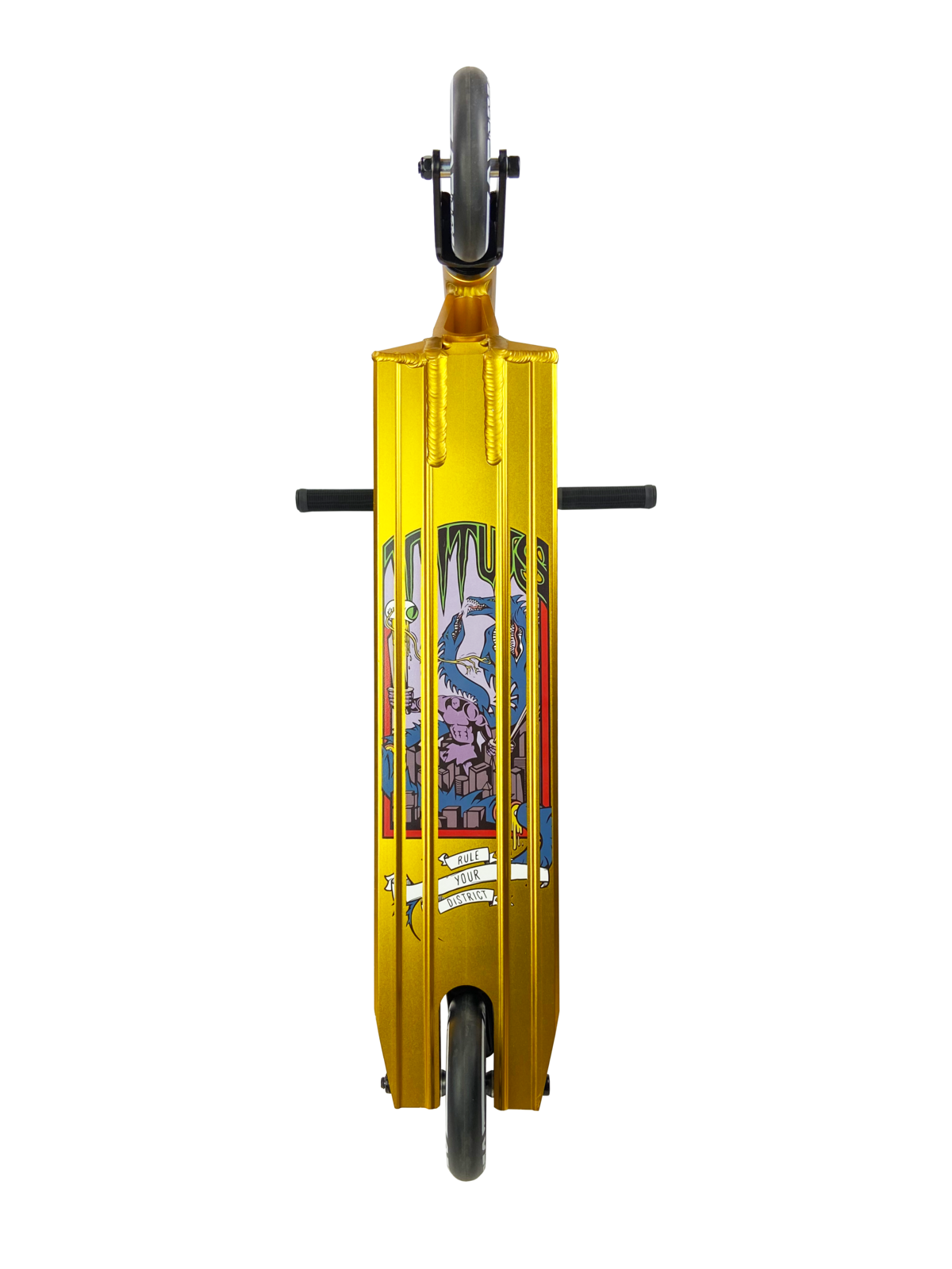 District Titus Complete - Ano Gold/Black w 110mm wheels