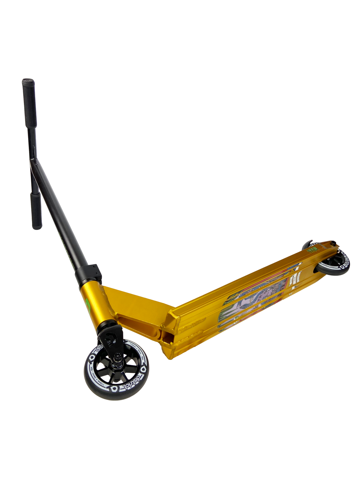 District Titus Complete - Ano Gold/Black w 110mm wheels