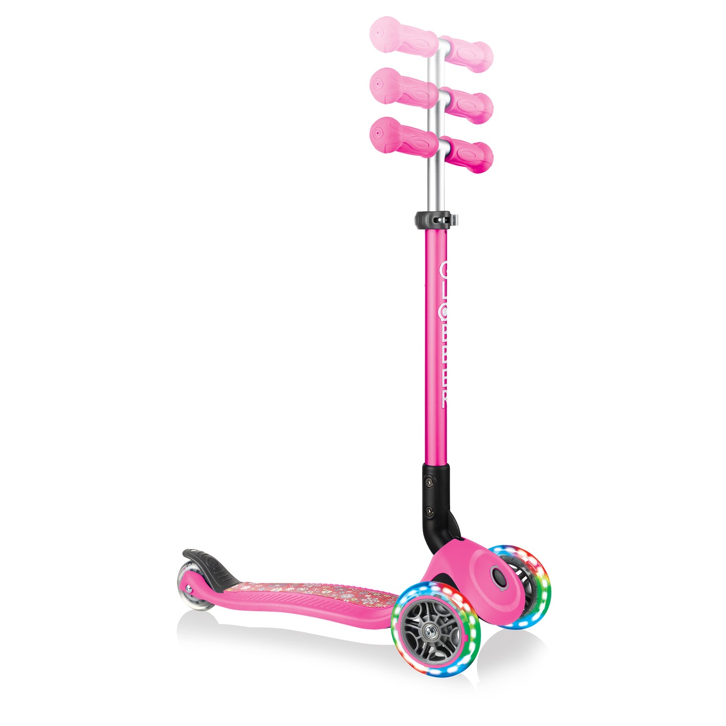 Globber JUNIOR PRIMO Foldable Fantasy Lights | Pink Flowers