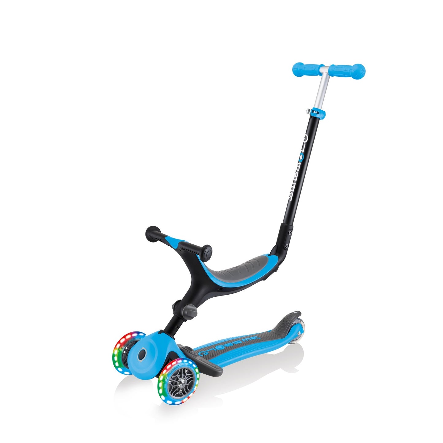 Globber Go Up Fold Plus Light Up Wheels - Blue Ride On / Scooter