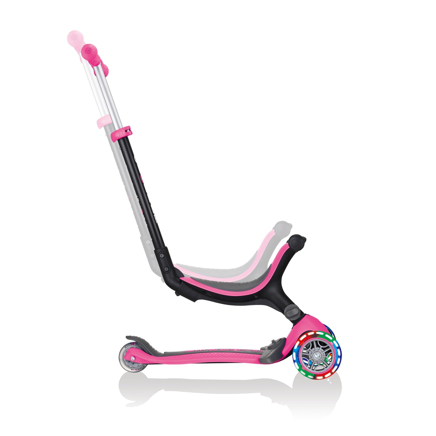 Globber Go Up Fold Plus Light Up Wheels - Pink Ride On / Scooter