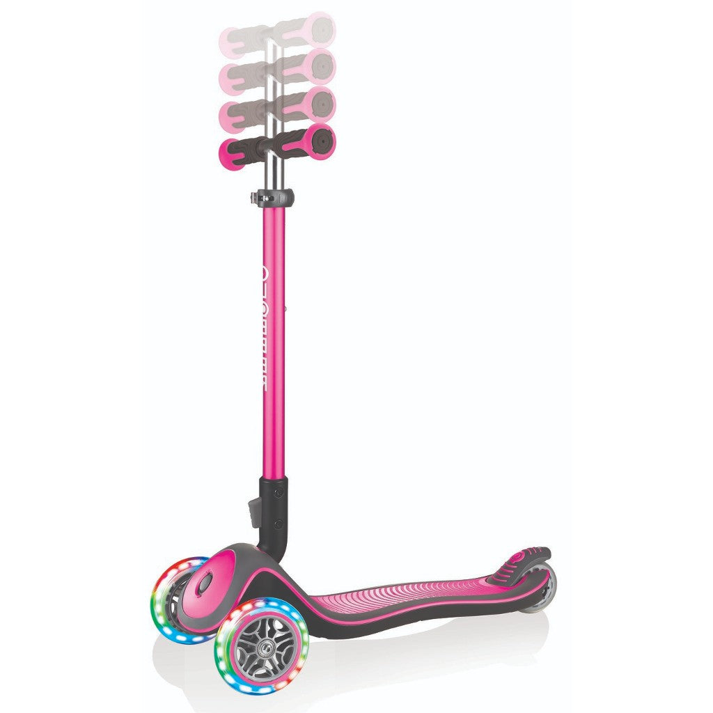 Globber ELITE DELUXE w/Lights | Deep Pink