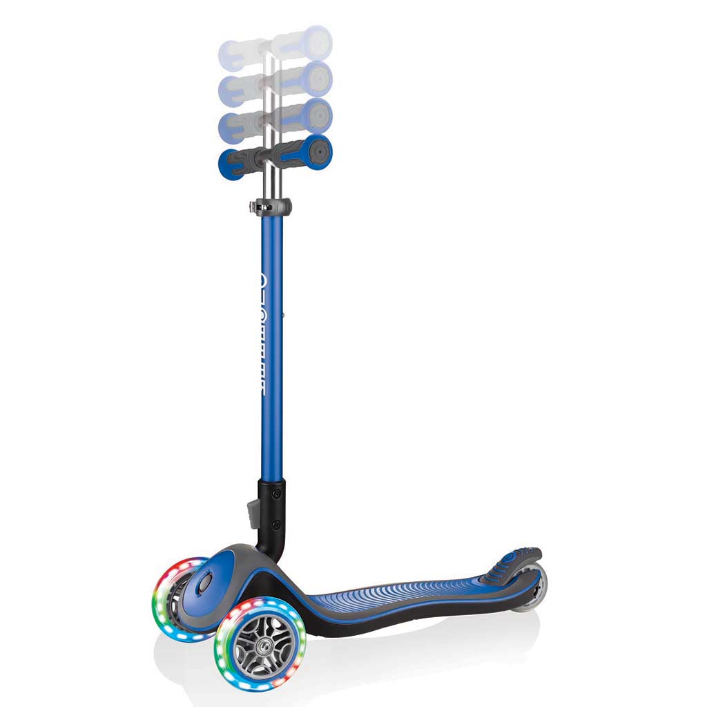 Globber ELITE DELUXE Lights Scooter - Navy Blue