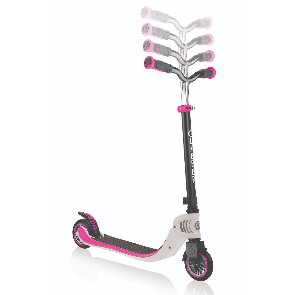 Globber Foldable Flow 125 Scooter | White/Pink