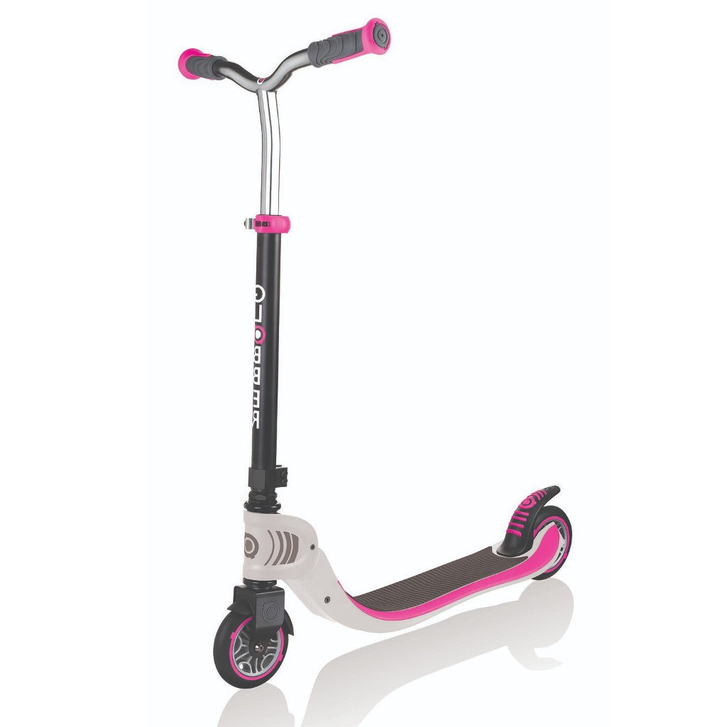 Globber Foldable Flow 125 Scooter | White/Pink