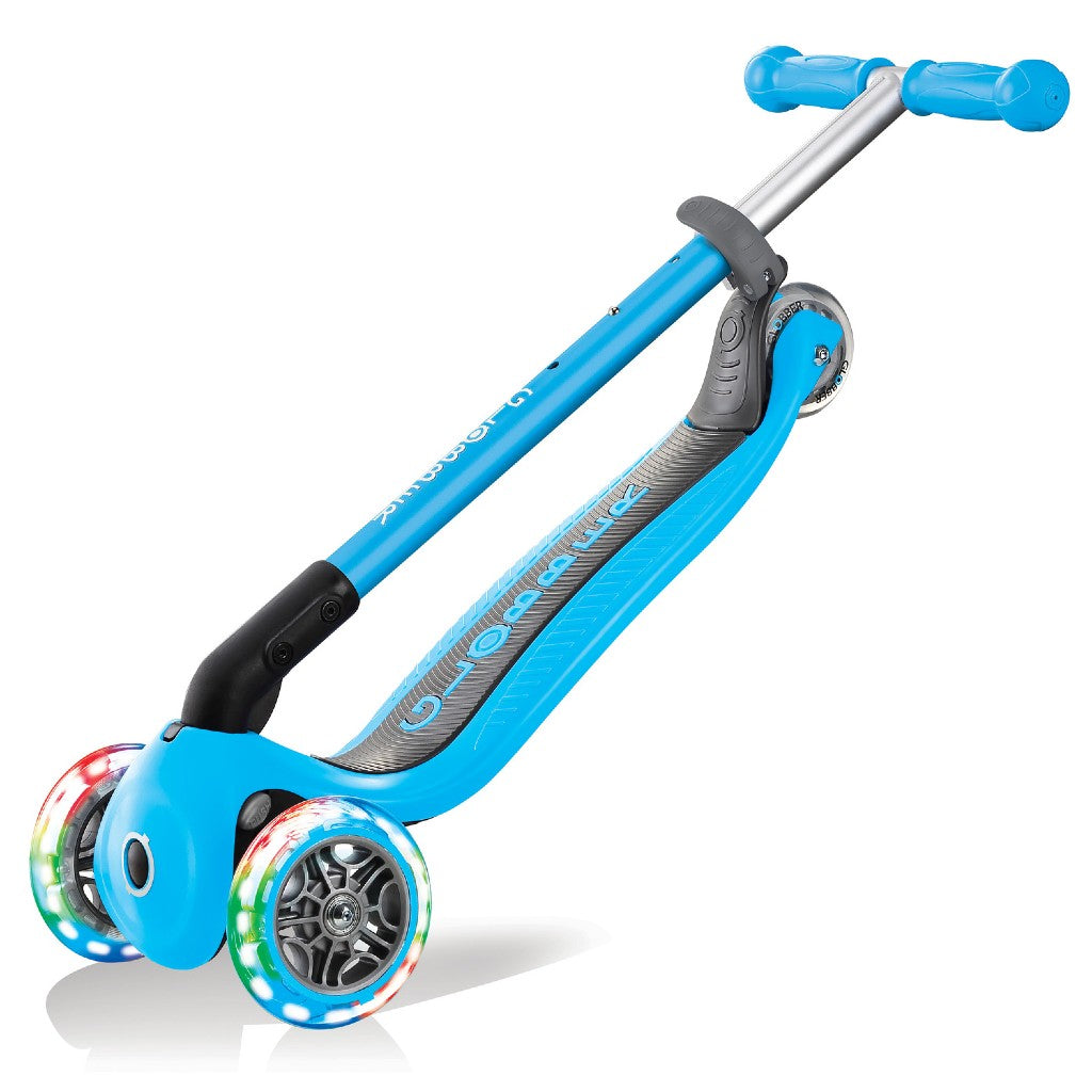 Globber PRIMO Foldable Lights w/Ano TBar | Sky Blue