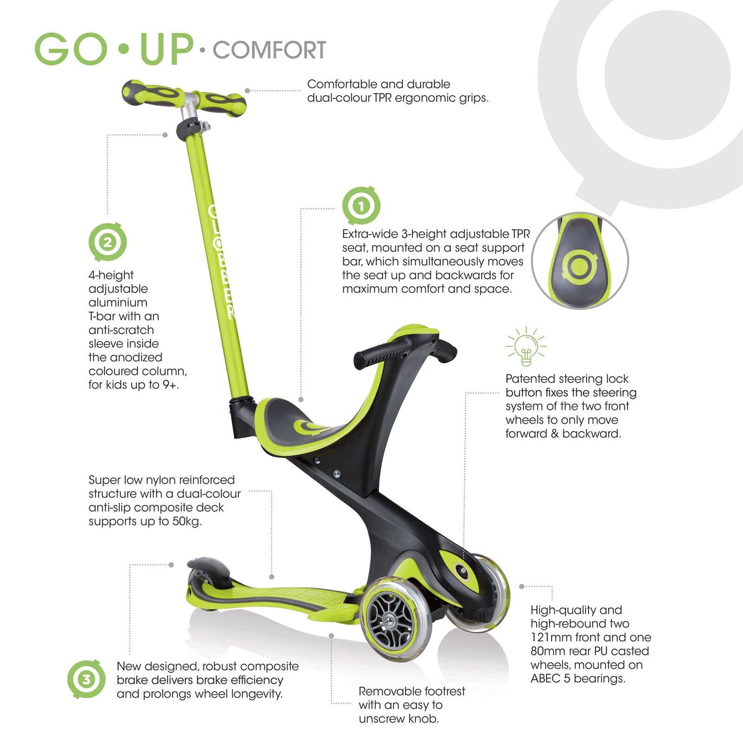 Globber GO UP COMFORT | Red