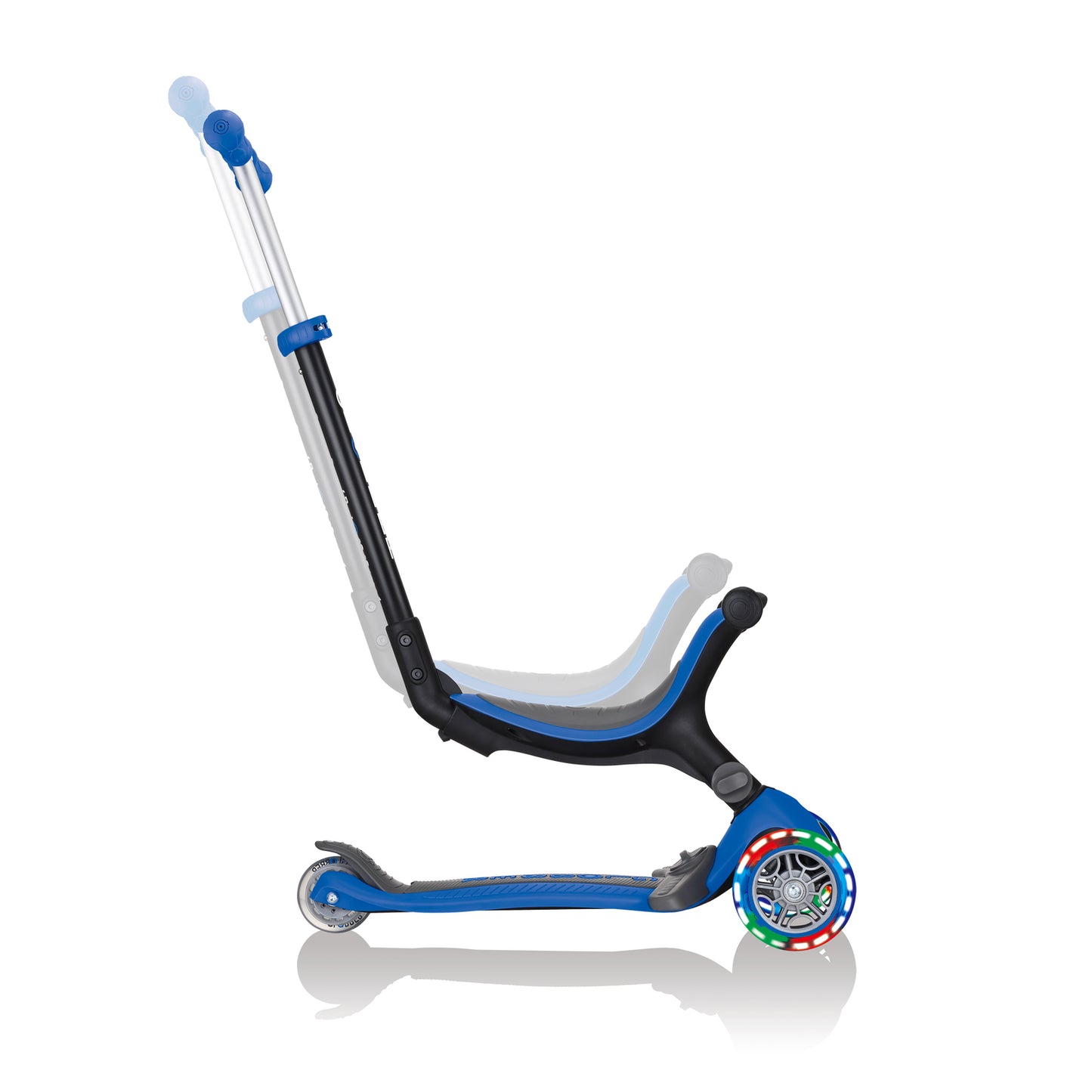 Globber Go Up Fold Plus Light Up Wheels - Navy Ride On / Scooter