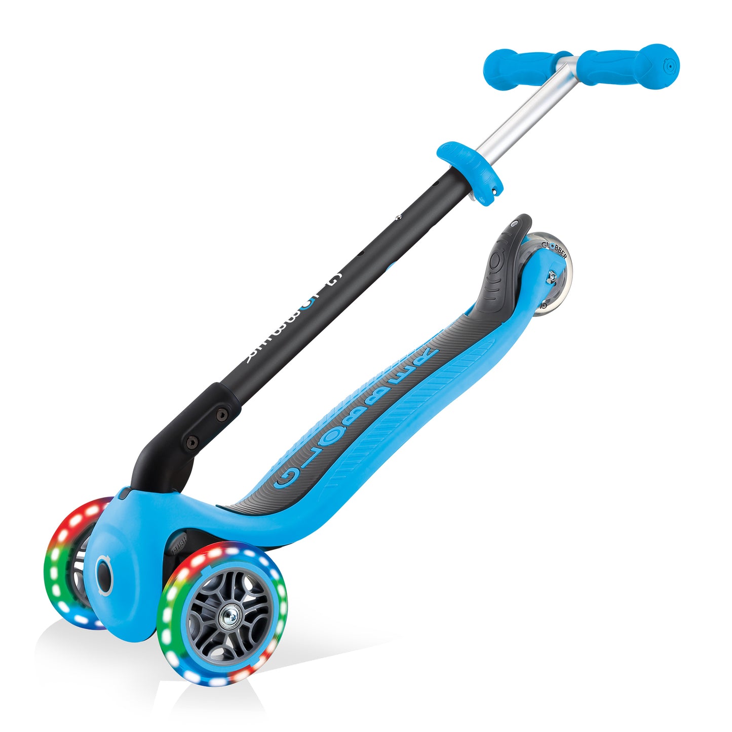 Globber Go Up Fold Plus Light Up Wheels - Blue Ride On / Scooter