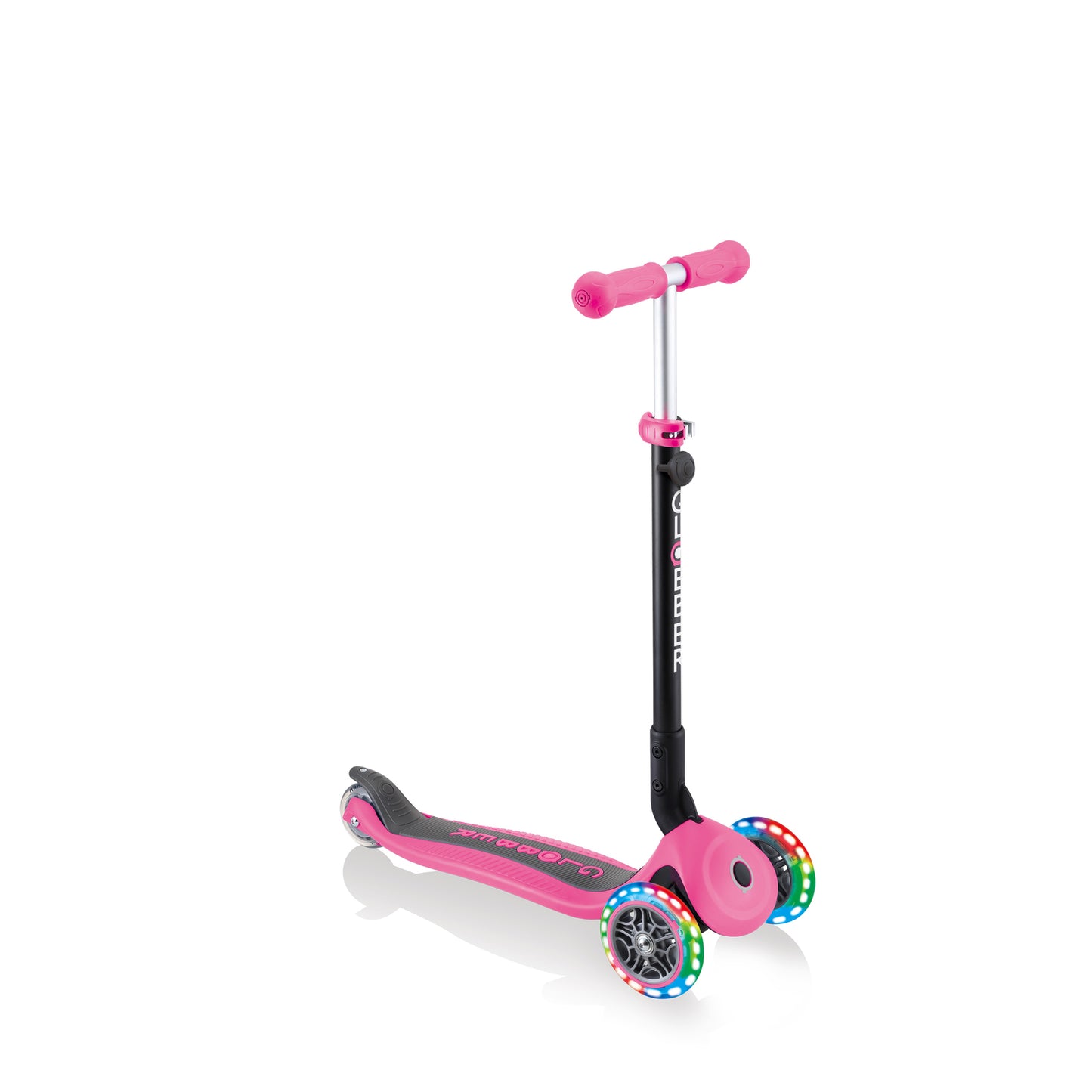 Globber Go Up Fold Plus Light Up Wheels - Pink Ride On / Scooter