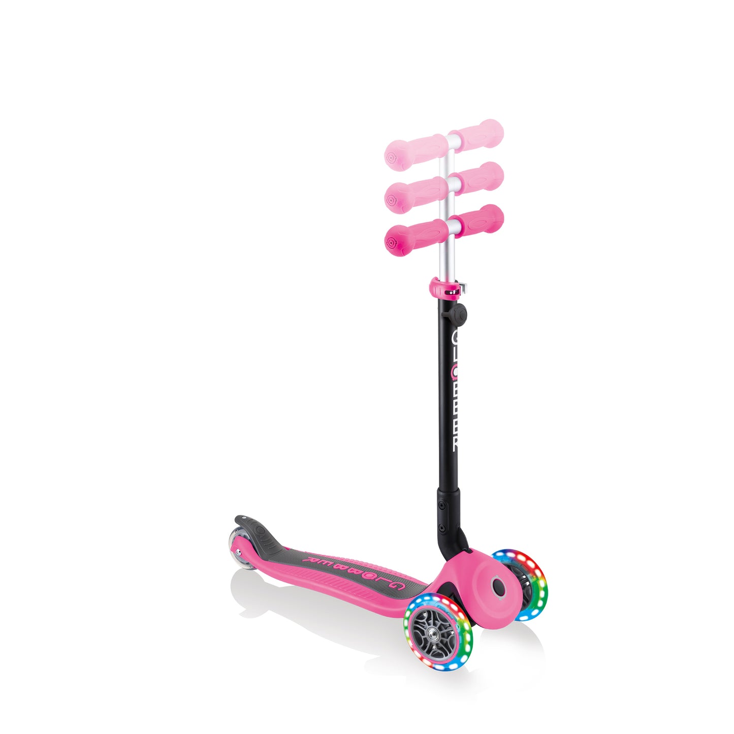 Globber Go Up Fold Plus Light Up Wheels - Pink Ride On / Scooter