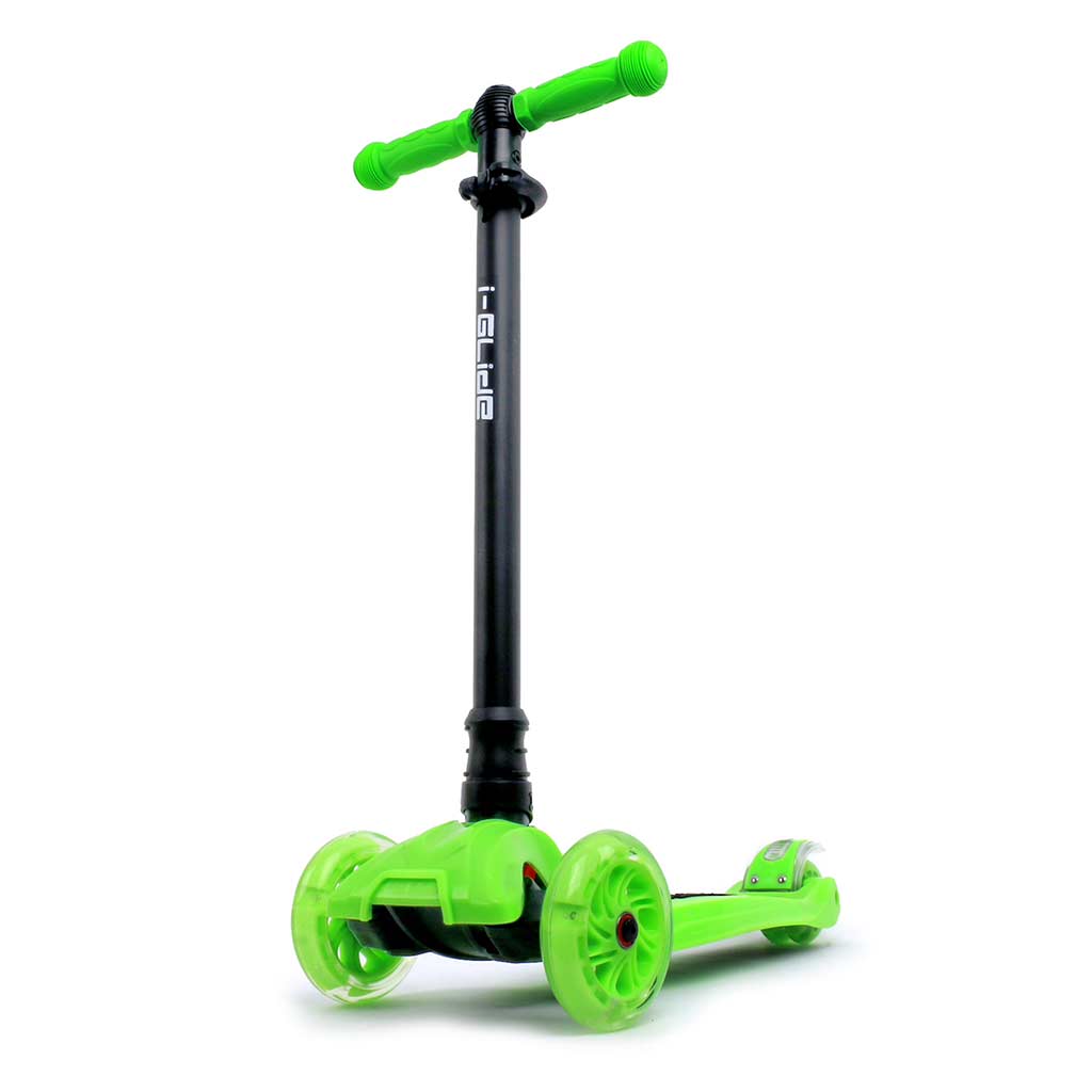 i-GLidE Boardwalk Bobber 3-Wheel Kids Push Scooter - Green