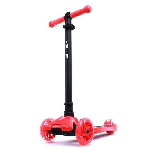 i-GLidE Boardwalk Bobber 3-Wheel Kids Push Scooter - Red